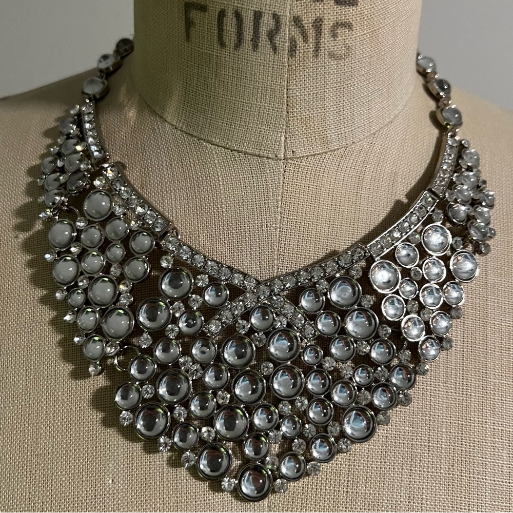 Raindrop Bubble Bling Statement Necklace - image 1